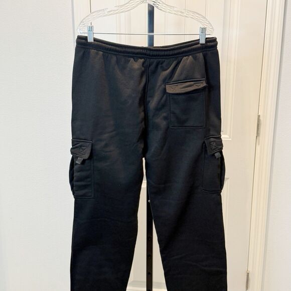 Men's Heavyweight Fleece Cargo Sweatpants Loose Fit Open Bottom Sweat Pants XL - Picture 7 of 16